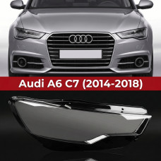 Стекло фары Audi A6 C7 (2014-2018) Рестайлинг правое