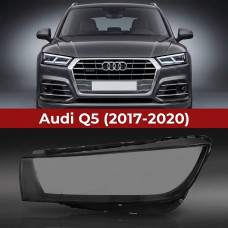 Стекло фары Audi Q5 2 FY (2017-2020) дорестайлинг левое