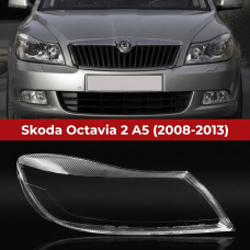 Стекло фары Skoda Octavia 2 A5 (2008-2013) рестайлинг Правое